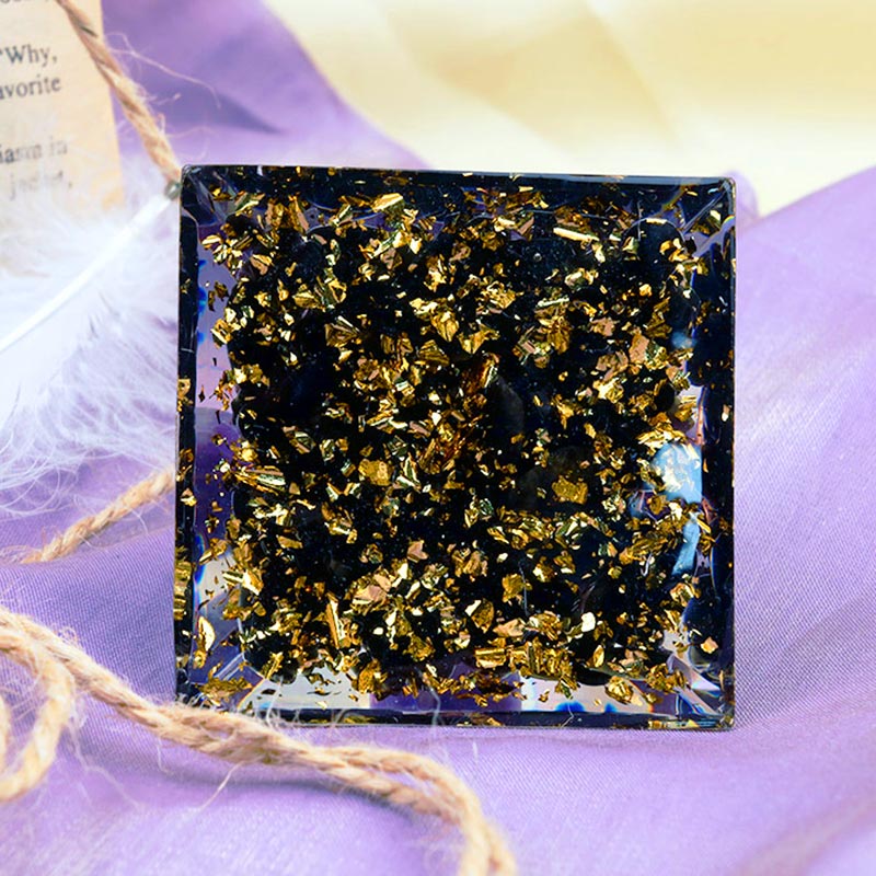 Olivenorma Amethyst Sphere With Obsidian Zodiac Scorpio Orgone Pyramid - image 5