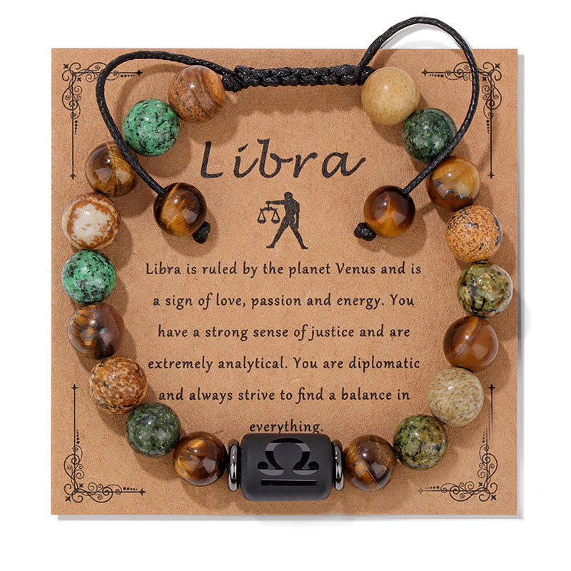 Olivenorma Natural Stone Zodiac Handwoven Bracelet - Libra - image 8