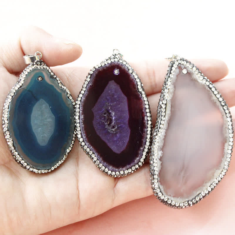 Olivenorma Ornate Natural Crystal Geode Necklace  - image 10