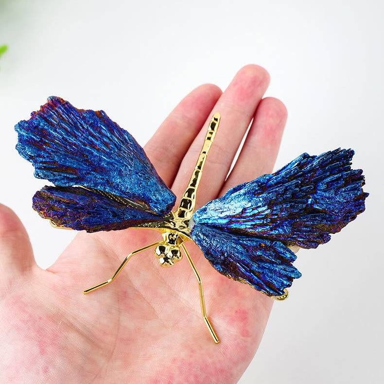 Olivenorma Aura Tourmaline Kyanite Dragonfly Gemstone Decoration - image 3