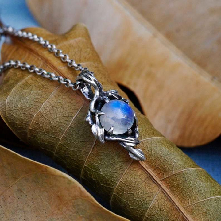 Olivenorma Moonstone Flame Drop Pendant Necklace - image 3