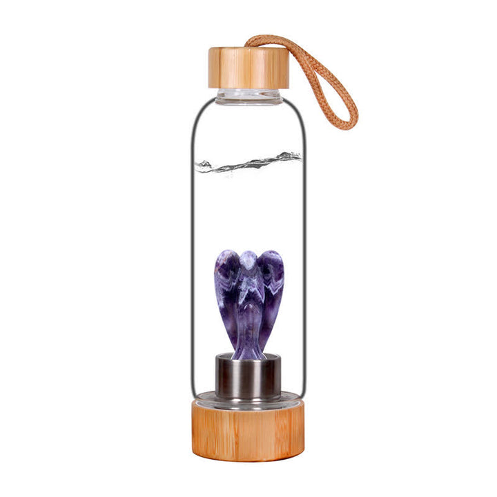 Olivenorma Carved Angel Water Bottle Crystal Decoration - Amethyst - image 14