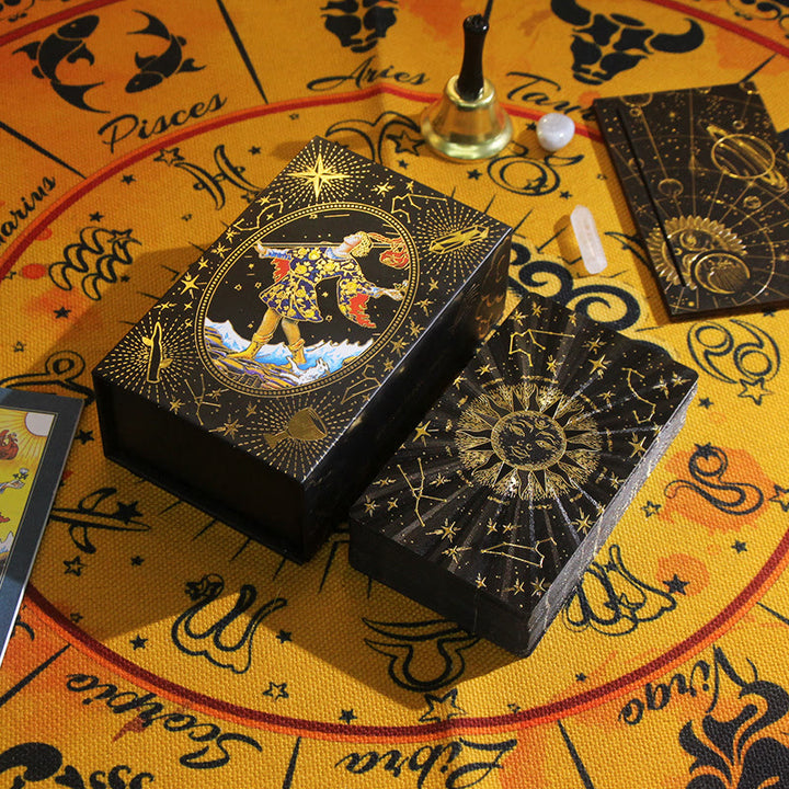 Olivenorma Black Gold Waite Foil Golden Tarot Deck Cards - image 17
