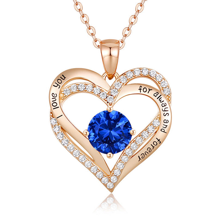 Olivenorma "I Love You Always and Forever" – Forever Love Birthstone Heart Necklace - image 37