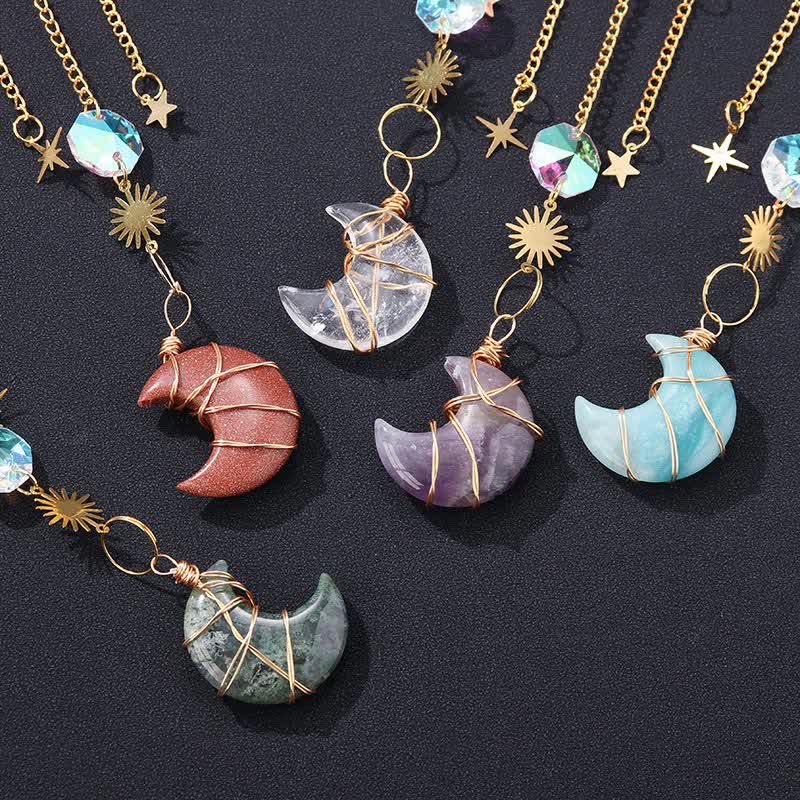 Sun And Moon Crystal Handmade Gemstone Ornament - image 17