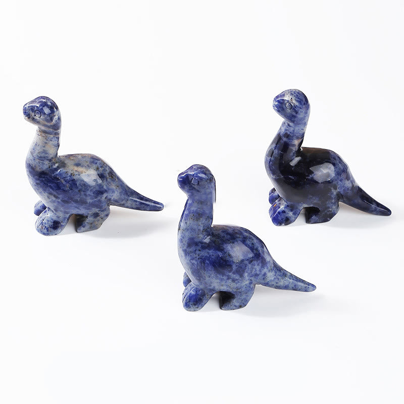 Olivenorma 2.5 Inches Crystal Dinosaur Home Docor Gemstone Decoration - Sodalite - image 20