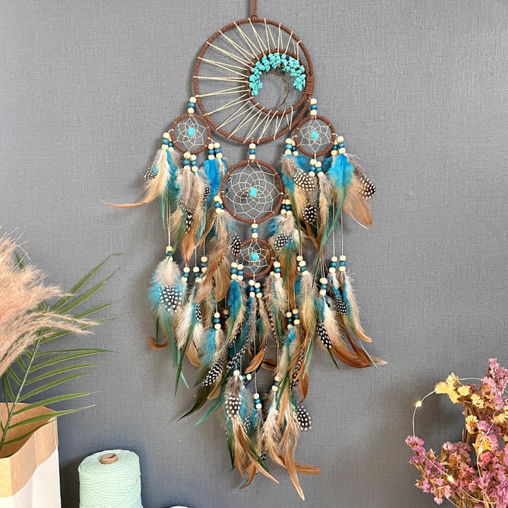 Olivenorma Turquoise Tree of Life Feather Dream Catcher - Turquoise Tree of Life - image 0