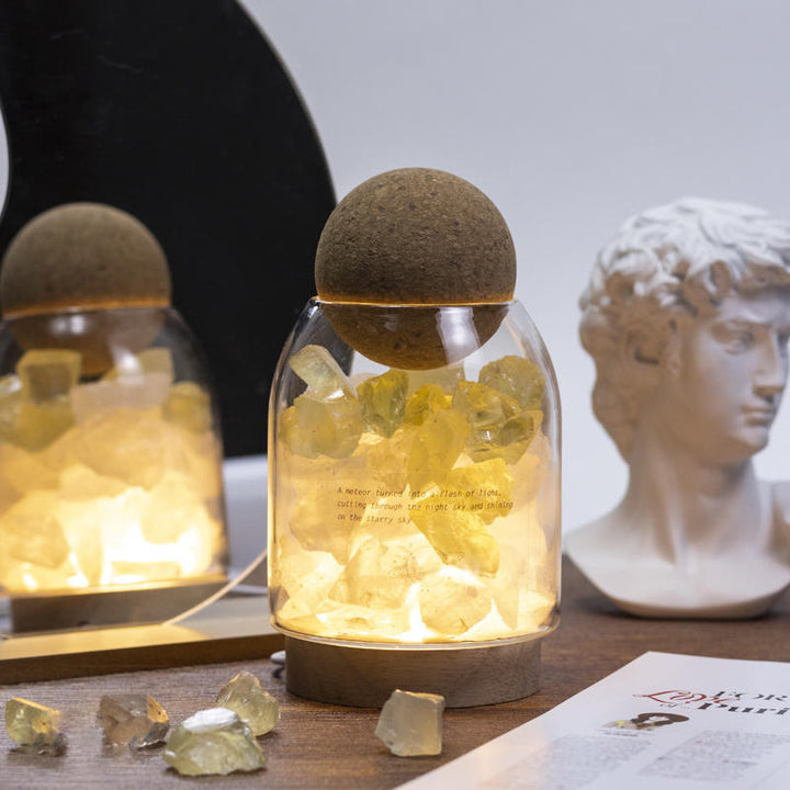 Olivenorma Diffuser Flameless Essential Oil Crystal Aromatherapy Lamp - Citrine&Clear Crystal - Lavender (Soothes the Spirit) - image 4