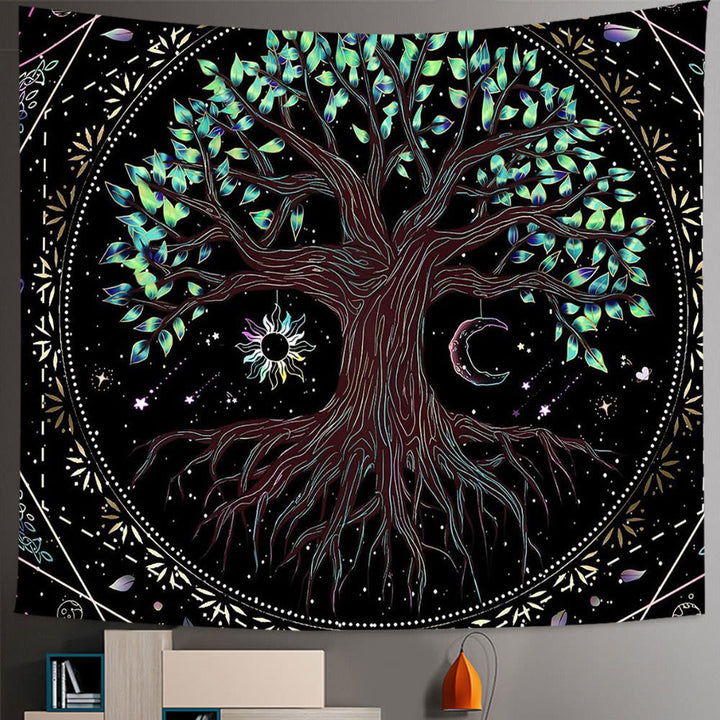 Olivenorma Seven Chakra Tree Of Life Boho Mandala Tapestry - Brushed Fabric - Tree of Life#1 - 98.42"*70.86"(250*180cm) - image 1