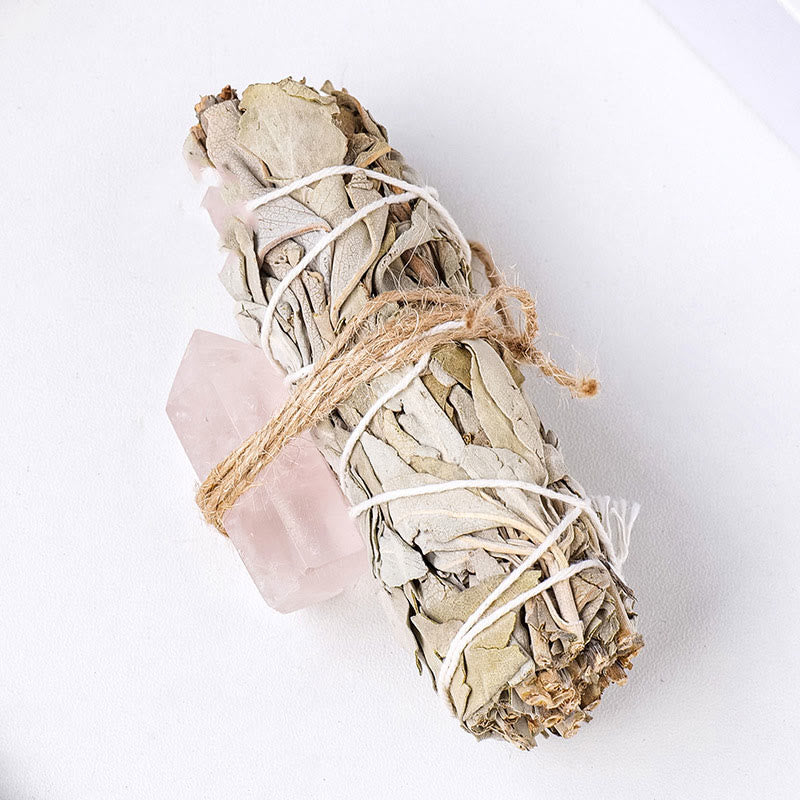 Olivenorma White Sage Hexagonal Prism Crystal Aromatherapy Gemstone Decoration - Rose Quartz - image 7