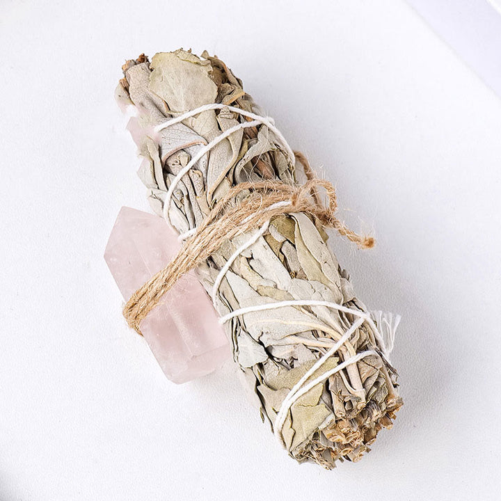 Olivenorma White Sage Hexagonal Prism Crystal Aromatherapy Gemstone Decoration - Rose Quartz - image 7