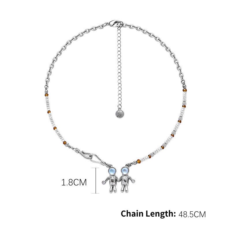Olivenorma Moonstone Zodiac Pendant Alloy Necklace - Gemini - image 18