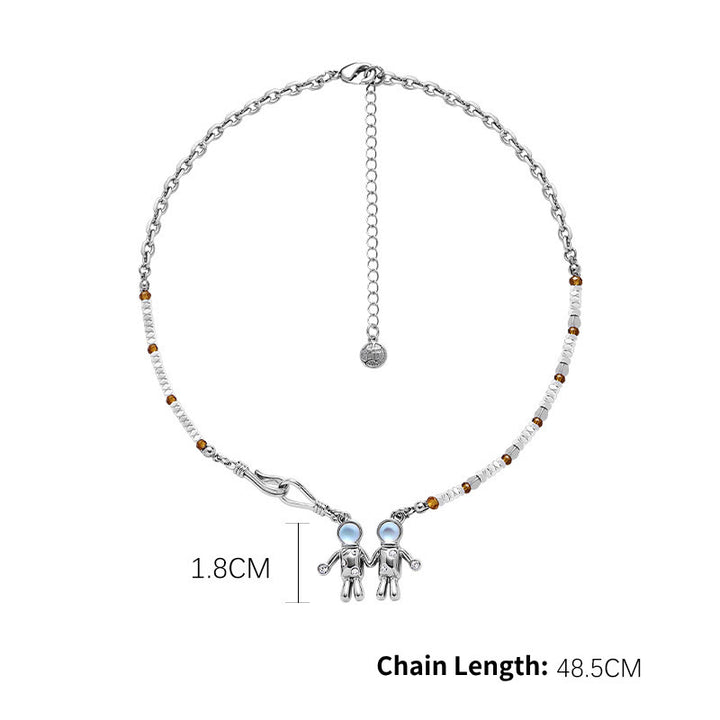 Olivenorma Moonstone Zodiac Pendant Alloy Necklace - Gemini - image 18