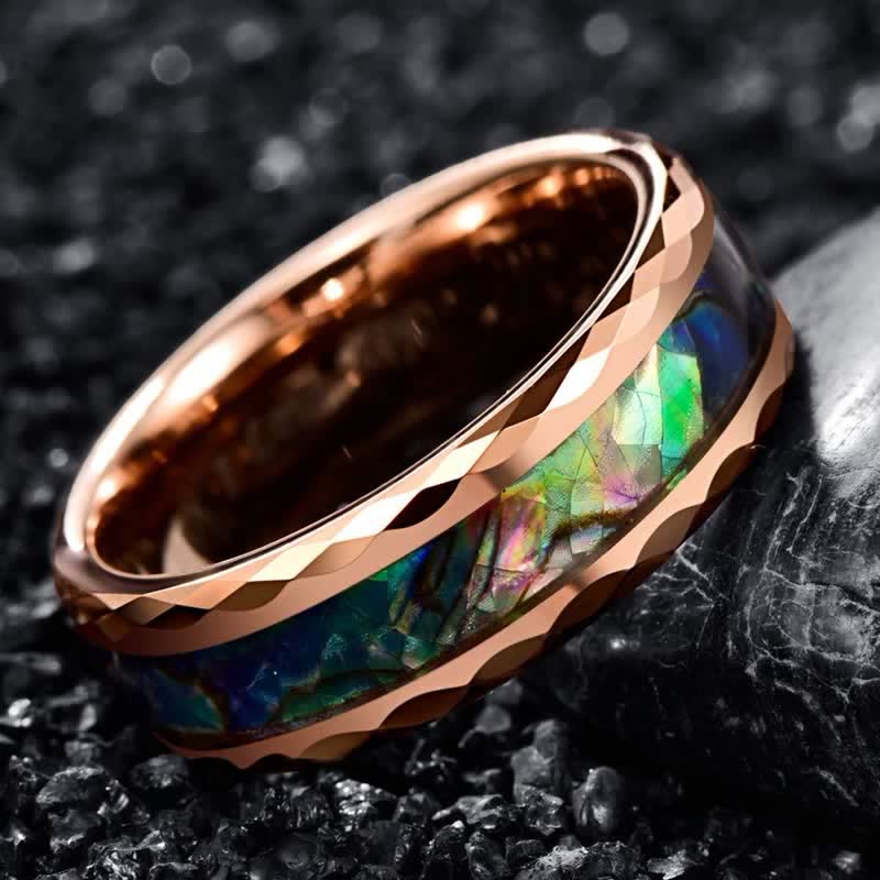 FREE Today: Koa Wood and Abalone Shell Tungsten Ring - Rose Gold #2 - 13 - image 25