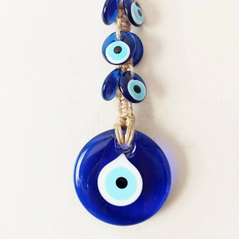 Olivenorma Evil Eye Glass Blue Wall Hanging Decoration Ornament - image 5