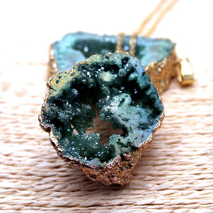 Natural Crystal Geode Pendant - image 8