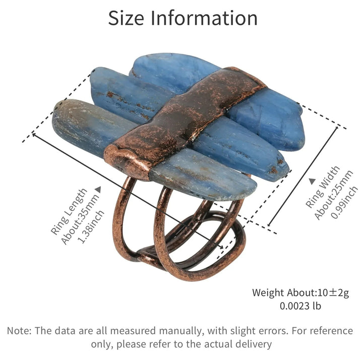 Olivenorma Natural Kyanite Adjustable Ring - image 3