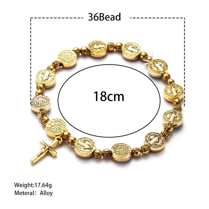 Olivenorma Golden Silver Color Jesus Christianity Cross Bracelet - image 7