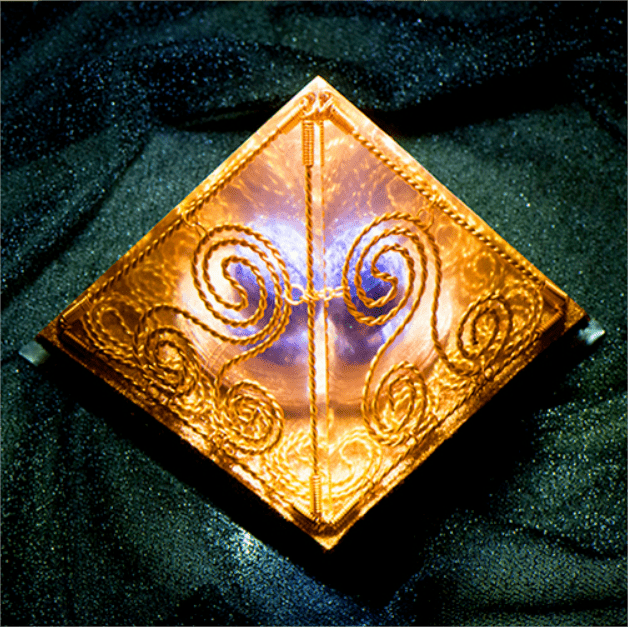 Olivenorma Triple Helix Cube - Ancient Egyptian Totem Amethyst Orgone Pyramid - image 3