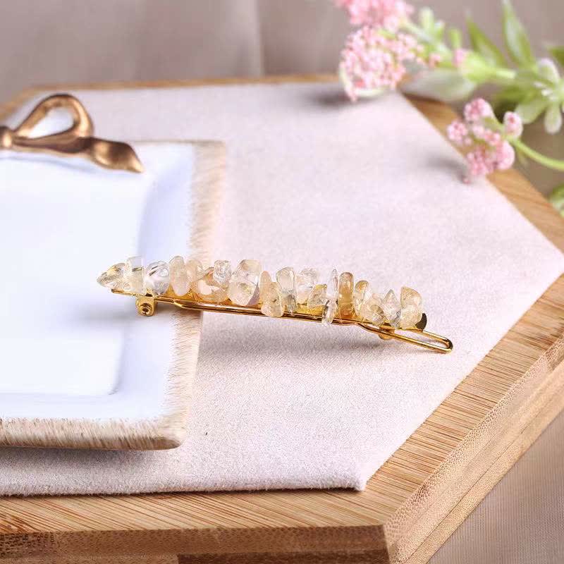 Olivenorma Natural Broken Crystal Hairpin - Citrine - image 1