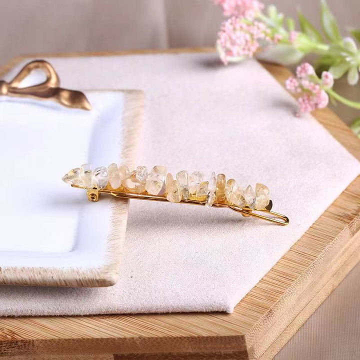 Olivenorma Natural Broken Crystal Hairpin - Citrine - image 1