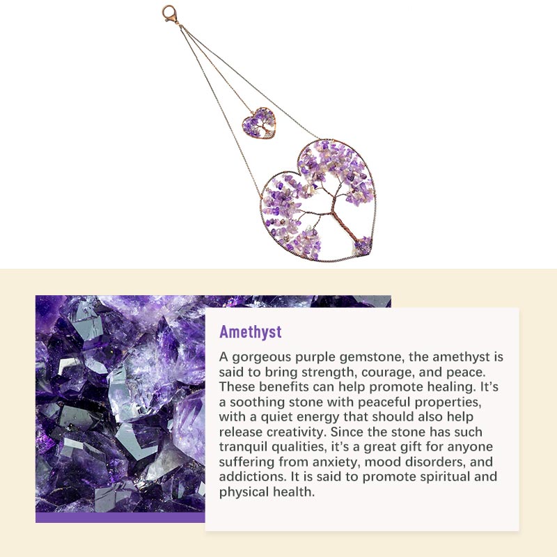 Olivenorma Chakra Love Tree Of Life Decoration Ornaments - Amethyst - image 7