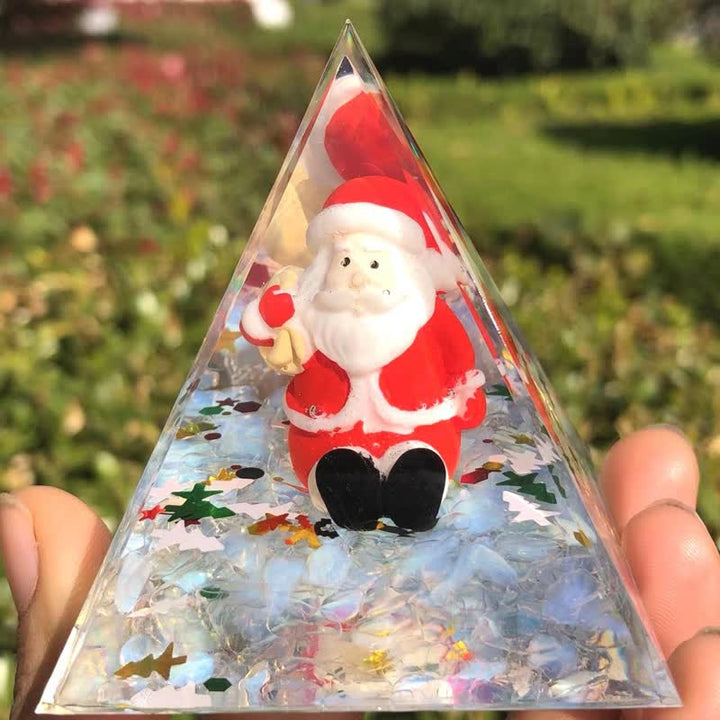 Olivenorma Christmas Santa With Moonstone Orgone Pyramid - 3.93''*3.93''(10cm X 10cm) - YES PLEASE $8 - image 0
