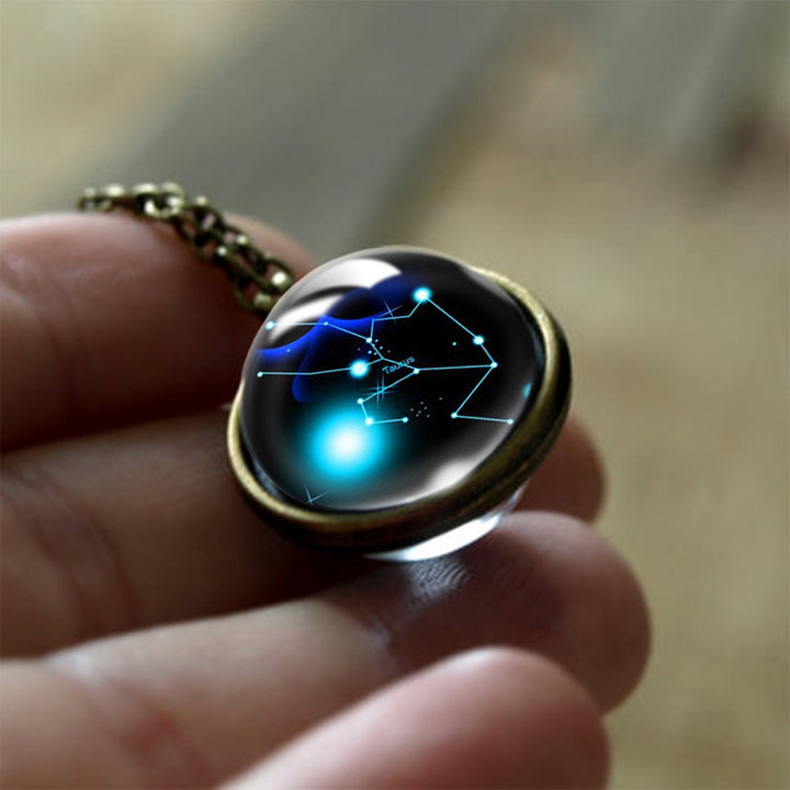 Olivenorma Glass 12 Stars Zodiac Protection Necklace - Taurus - image 3