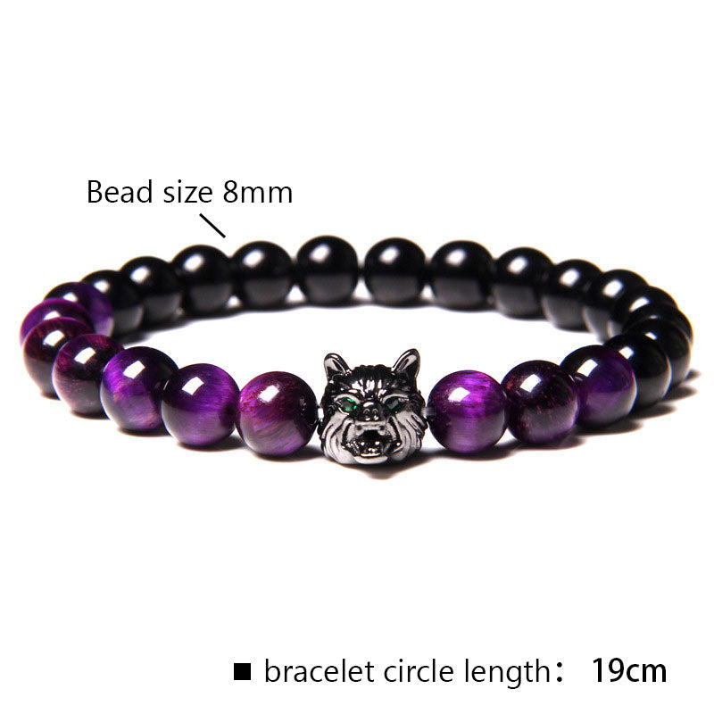 Olivenorma Purple Tiger Eye Wolf Bracelet - image 1