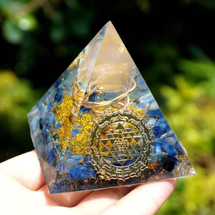 Olivenorma Kyanite Rose Quartz Orgone Pyramid - 10*10cm - YES PLEASE $8 - image 0