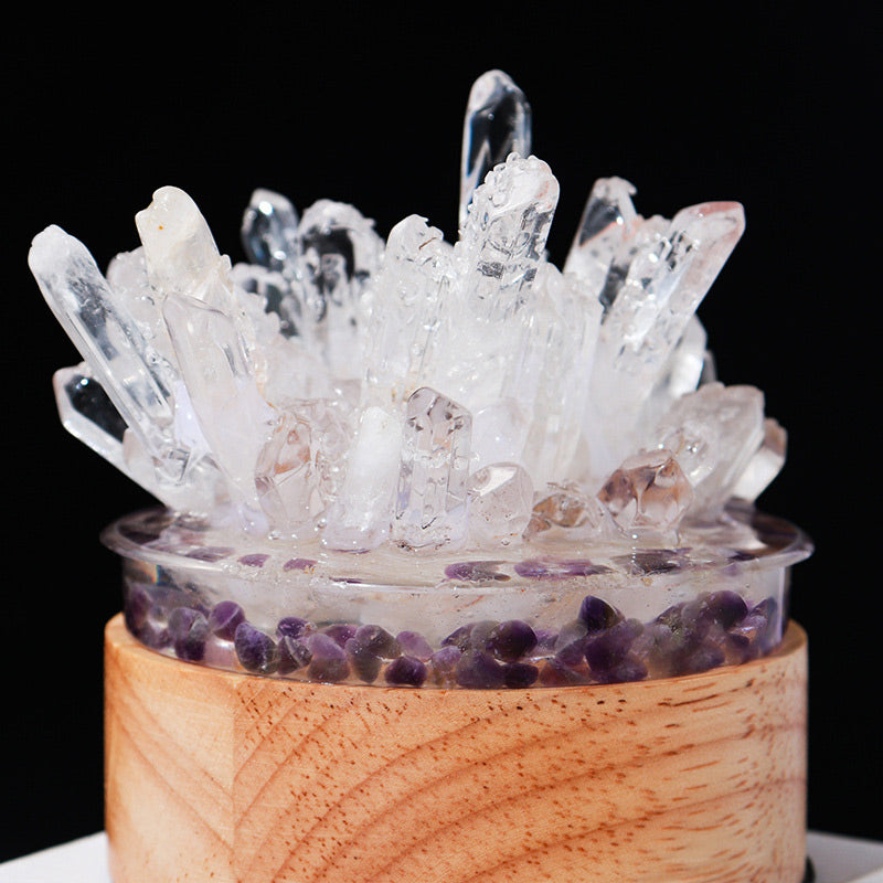  Olivenorma Natural Clear Crystal Lamp - image 5