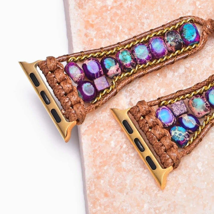Olivenorma Blue Emperor Stone Apple Watch Strap Wrap Bracelet - image 10
