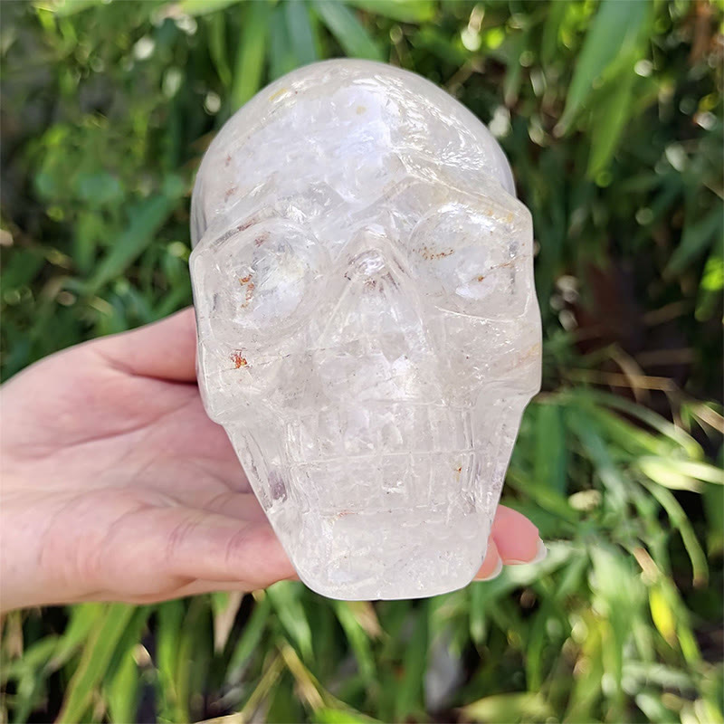 Olivenorma 10cm Natural Clear Crystal Gemstone Decoration Crystal Skull - image 1