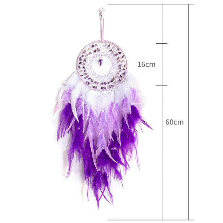 Olivenorma Amethyst Gravel Pendulum Pendant Purple Dream Catcher - image 13