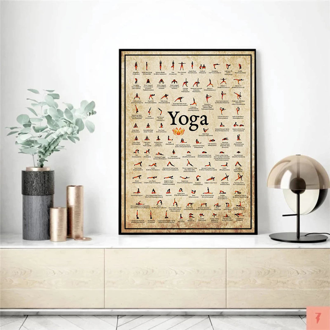 Olivenorma Gym Yoga Chart Pose Home Poster - image 4