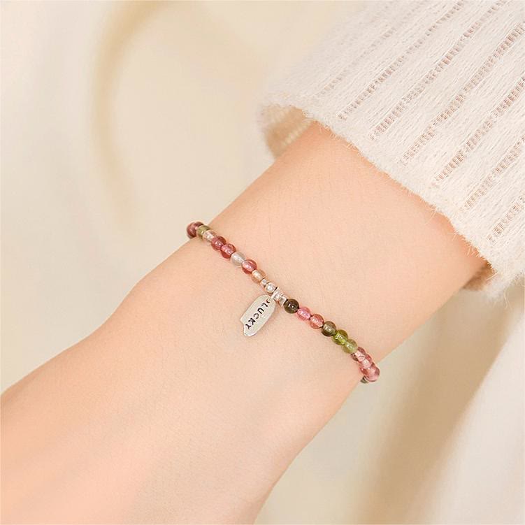 Olivenorma Natural Tourmaline 3cm Beaded Lucky Bracelet - image 3