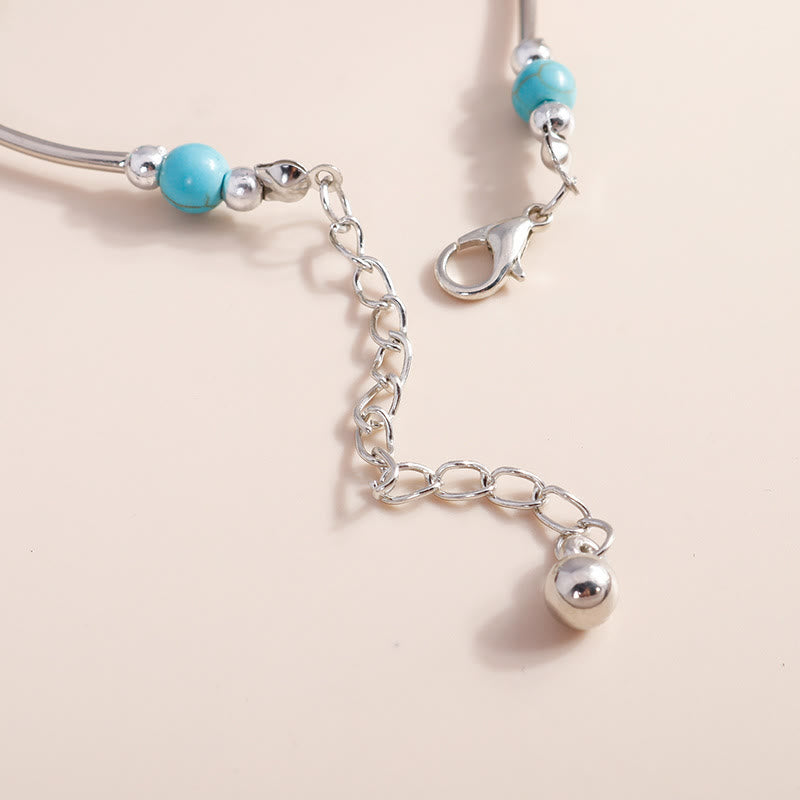 Olivenorma Turquoise Beaded Cross Pendant Bracelet - image 6