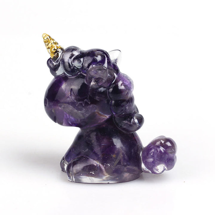 Olivenorma Crystal Unicorn Gemstone Decoration - Amethyst#2 - image 52