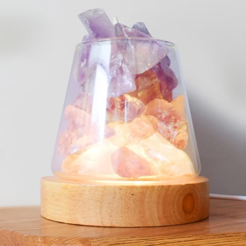 Olivenorma Goblet of Fire Shape Crystal Or Himalayan Pink Salt Lamp - image 17