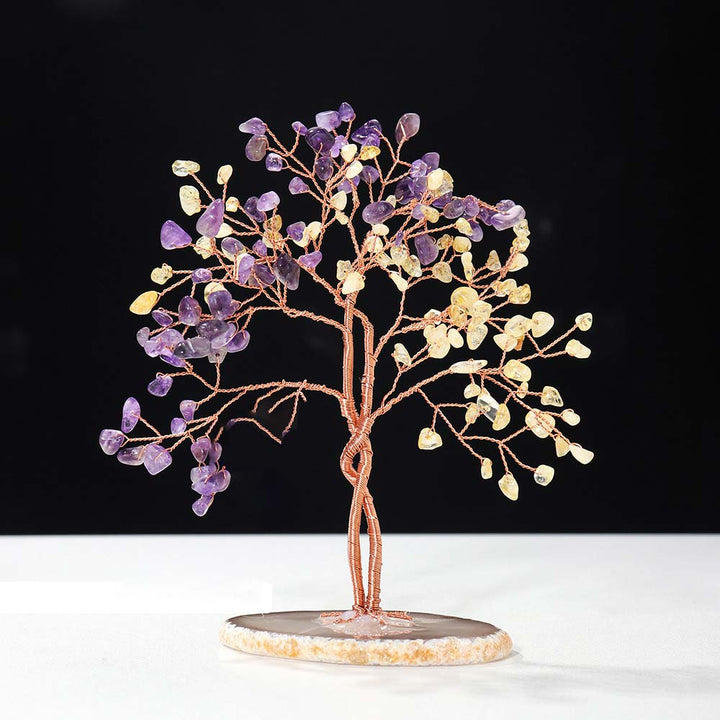 Olivenorma Natural Crystal Stone Feng Shui Tree - Citrine&Amethyst - image 7