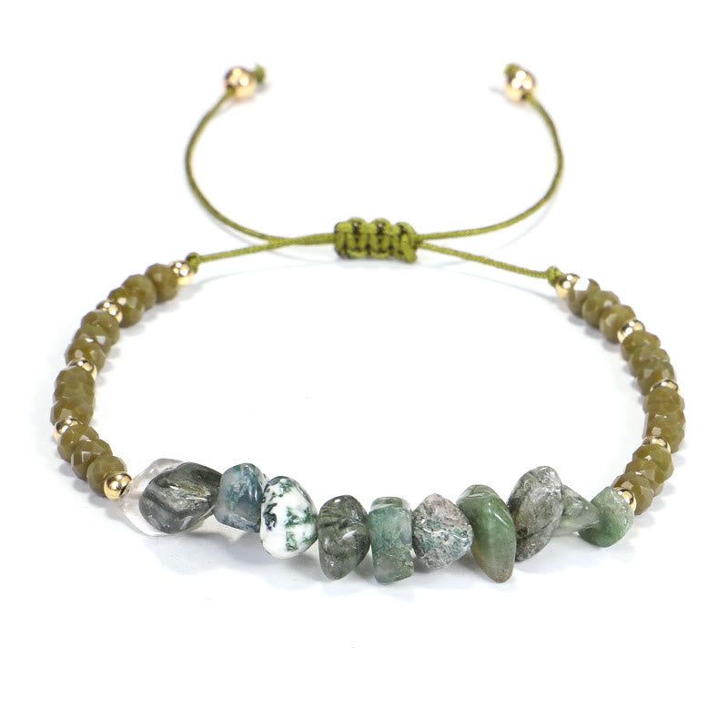 Olivenorma Bohemian Crystal Gravel String Bracelet - India Agate - image 11