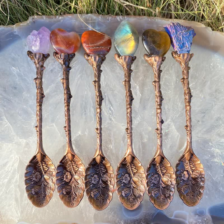 Olivenorma With Crystal Witches Herb Spoon Decoration - image 0