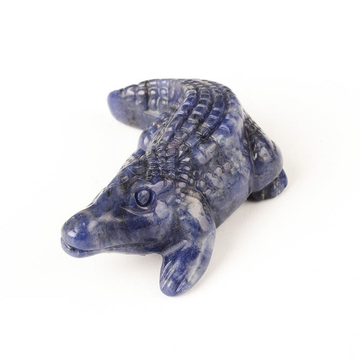 Olivenorma 2'' Crystal Carved Crocodile Figurine Gemstone Decoration - Blue Sodalite - image 13