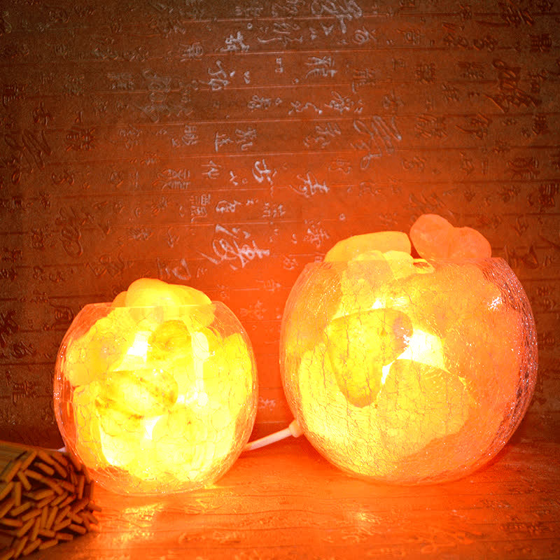 Olivenorma Creative Ice Cracked Glass Tank Himalayan Pink Salt Lamp - image 13
