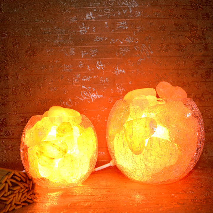 Olivenorma Creative Ice Cracked Glass Tank Himalayan Pink Salt Lamp - image 13