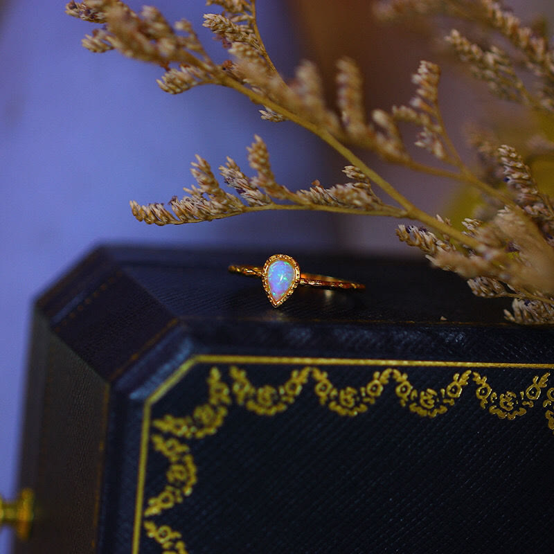 Olivenorma "Water Drop" Vintage Opal Ring - image 3