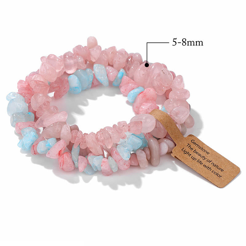 Olivenorma Natural Irregular Crystal Gravel Three Layer Bracelet - image 68