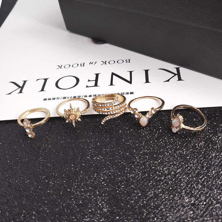 Olivenorma Vintage Opal 17 - Piece Ring Set - image 2