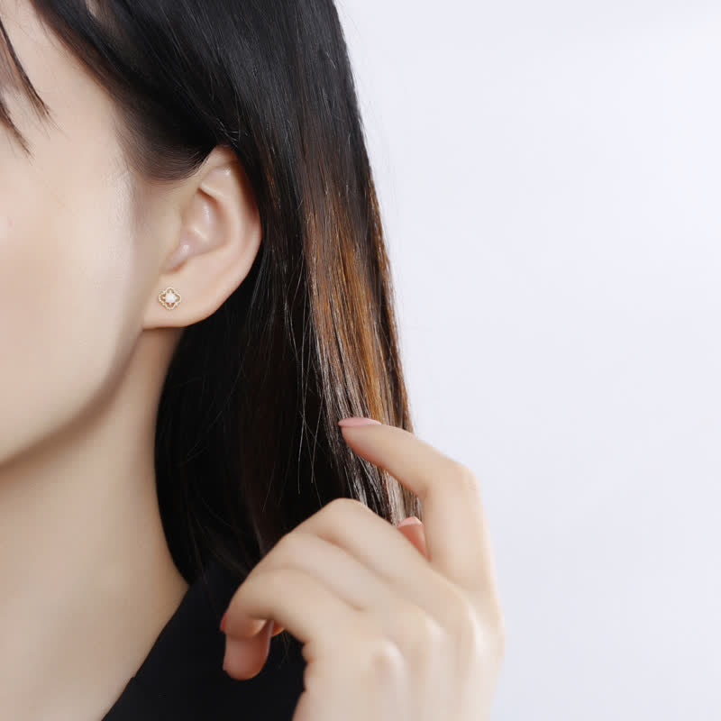 Olivenorma Delicate Vintage Opal Rhombic Earrings - image 2