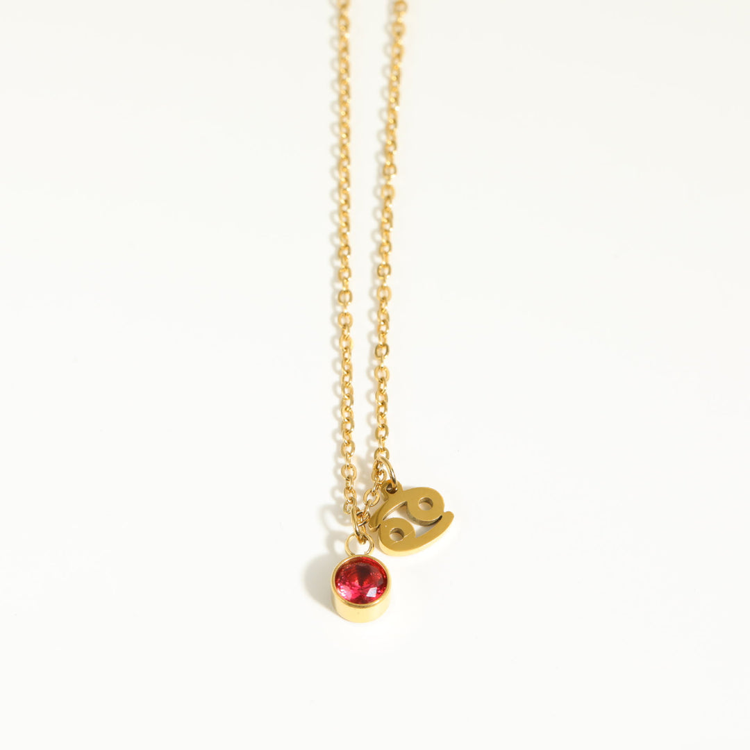 Olivenorma Zodiac Rune Birthstone Stainless Steel Necklace - image 24